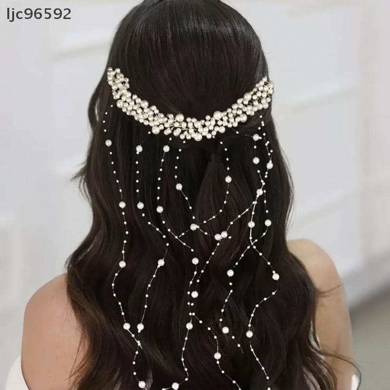 [ljc] Pérolas De Noiva sels Headwear Casamento Pérola Cabelo Videira Acessórios Para O Boho Mulher Festa Suprimentos De