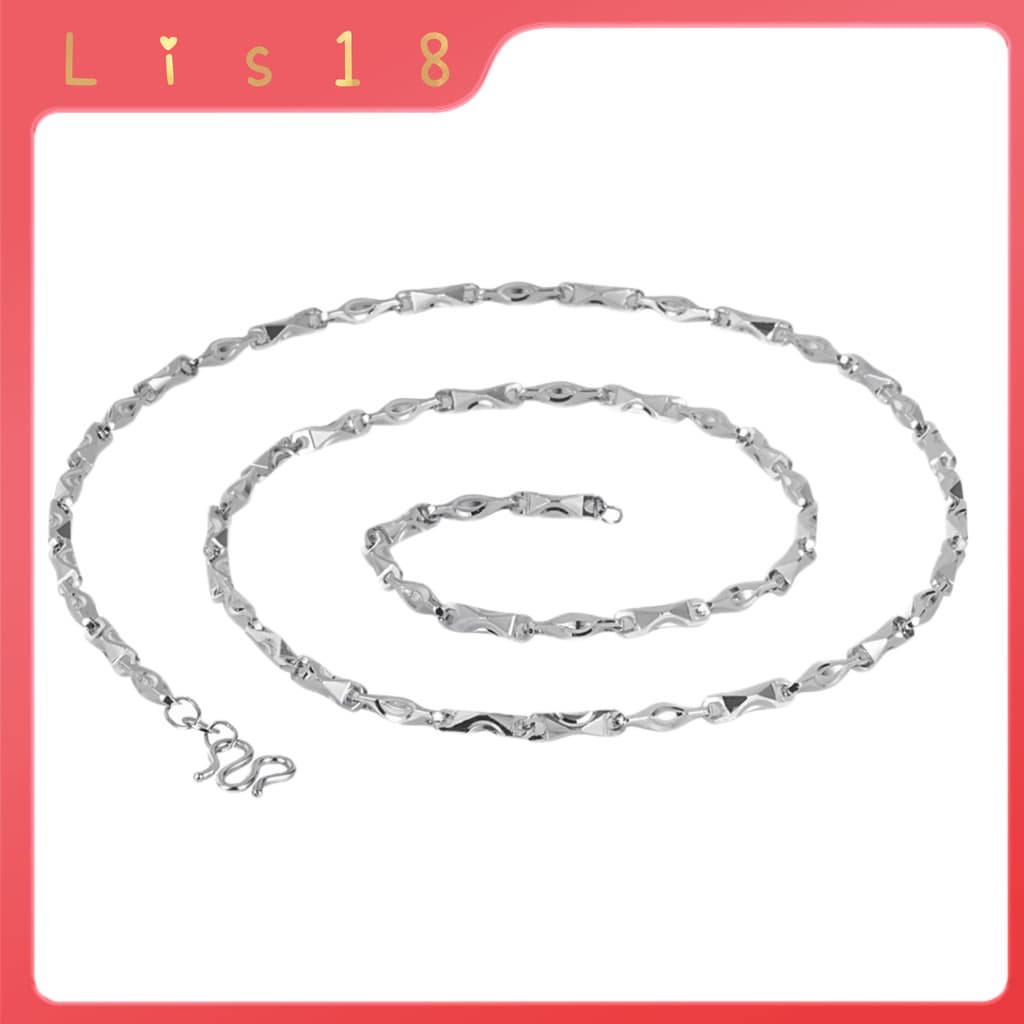 Colar Masculino Elegante De Prata Em Formato De Lingote De 4M Para Casais , Unissex , Moderno E