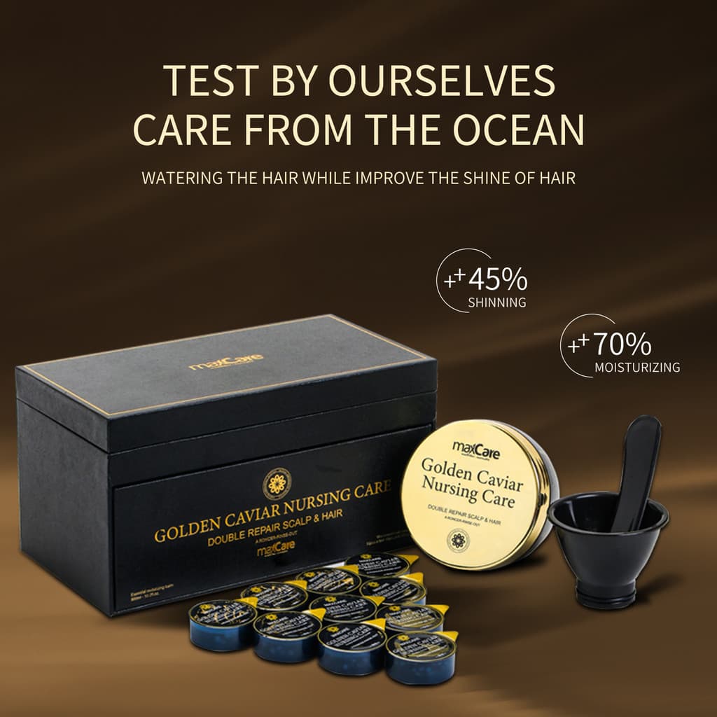 Cross-Border maxcare Caviar máscara de cabelo nutricional proteína nutrição peptídeo queratina melhorar o Frizz salão de
