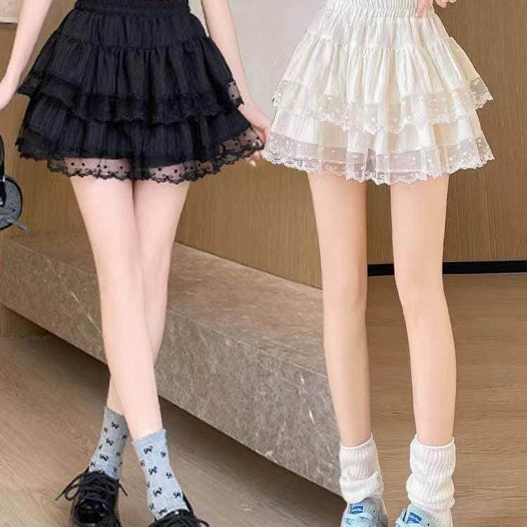 Saia de bolo meio comprimento saia feminina 2026 novo estilo primavera outono estilo cintura alta pequeno desejo puro re