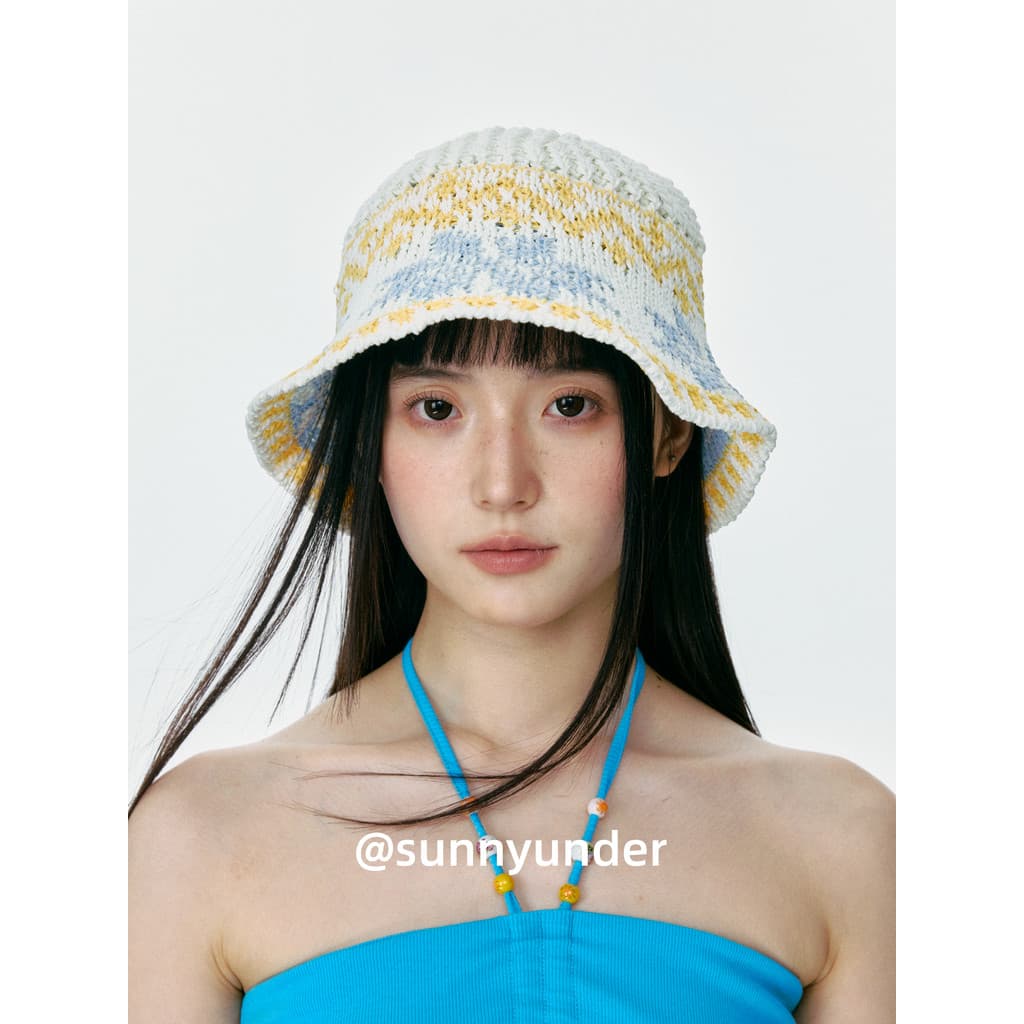 Moda oco balde chapéu feminino verão estilo fino respirável protetor solar chapéu de sol versão coreana estilo japonês A