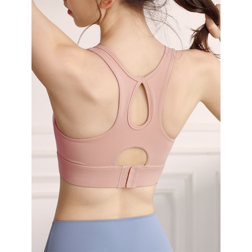 Tudo-em-um copo roupa interior esportiva feminina de alta intensidade à prova de choque correndo sutiã esportivo bela ci