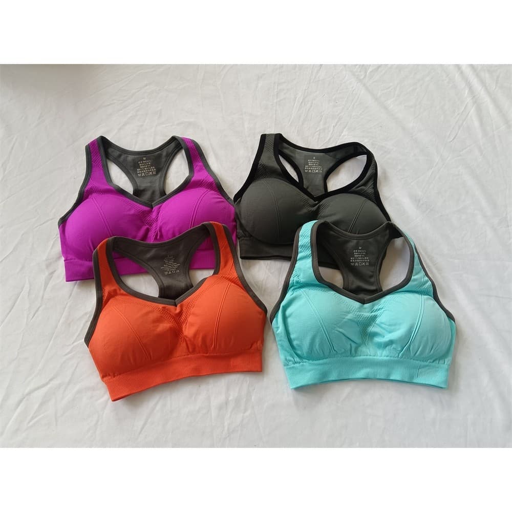 D24-29 feminino sem fio esportes absorção de choque Yoga correndo exercício Fitness resistente ao choque sutiã roupa int