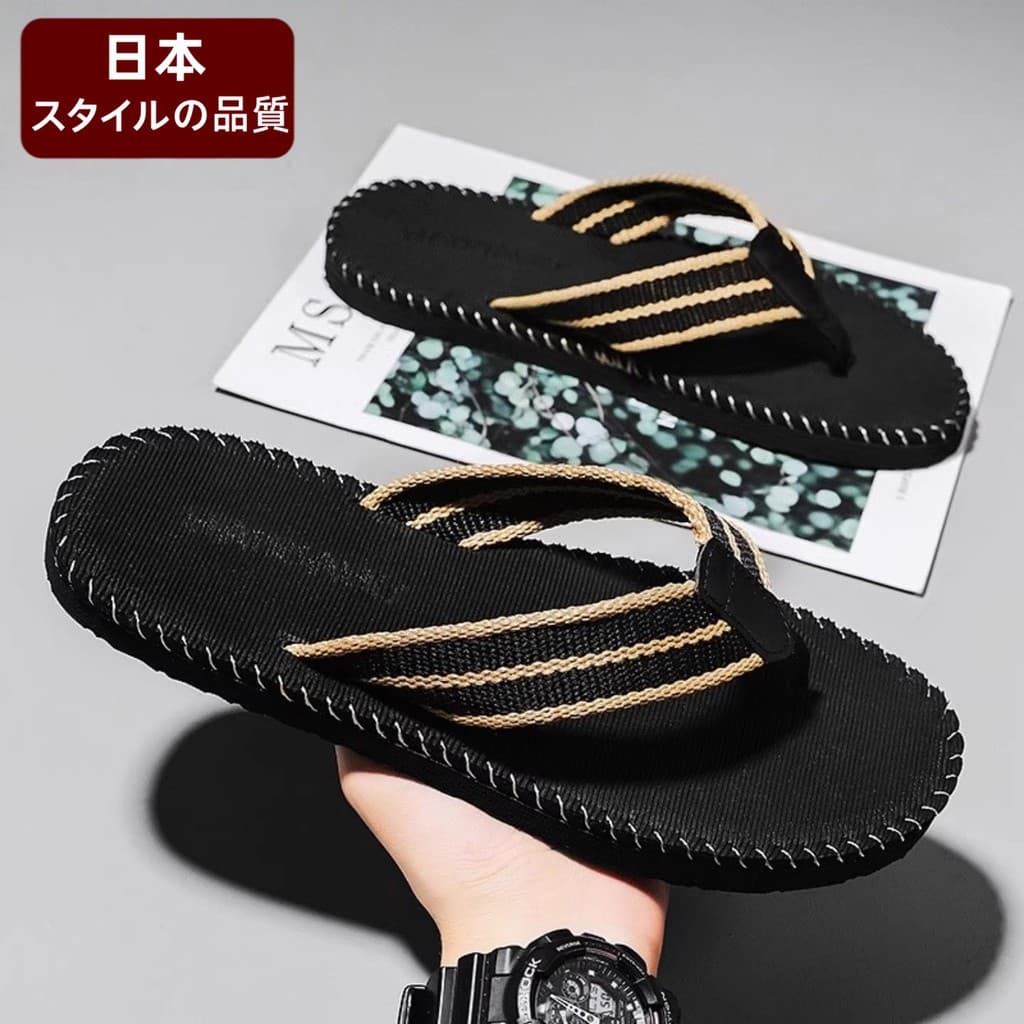 Chinelos estilo japonês masculino verão ao ar livre usar flip-flops antiderrapante Casual flip-flops leve sola macia san