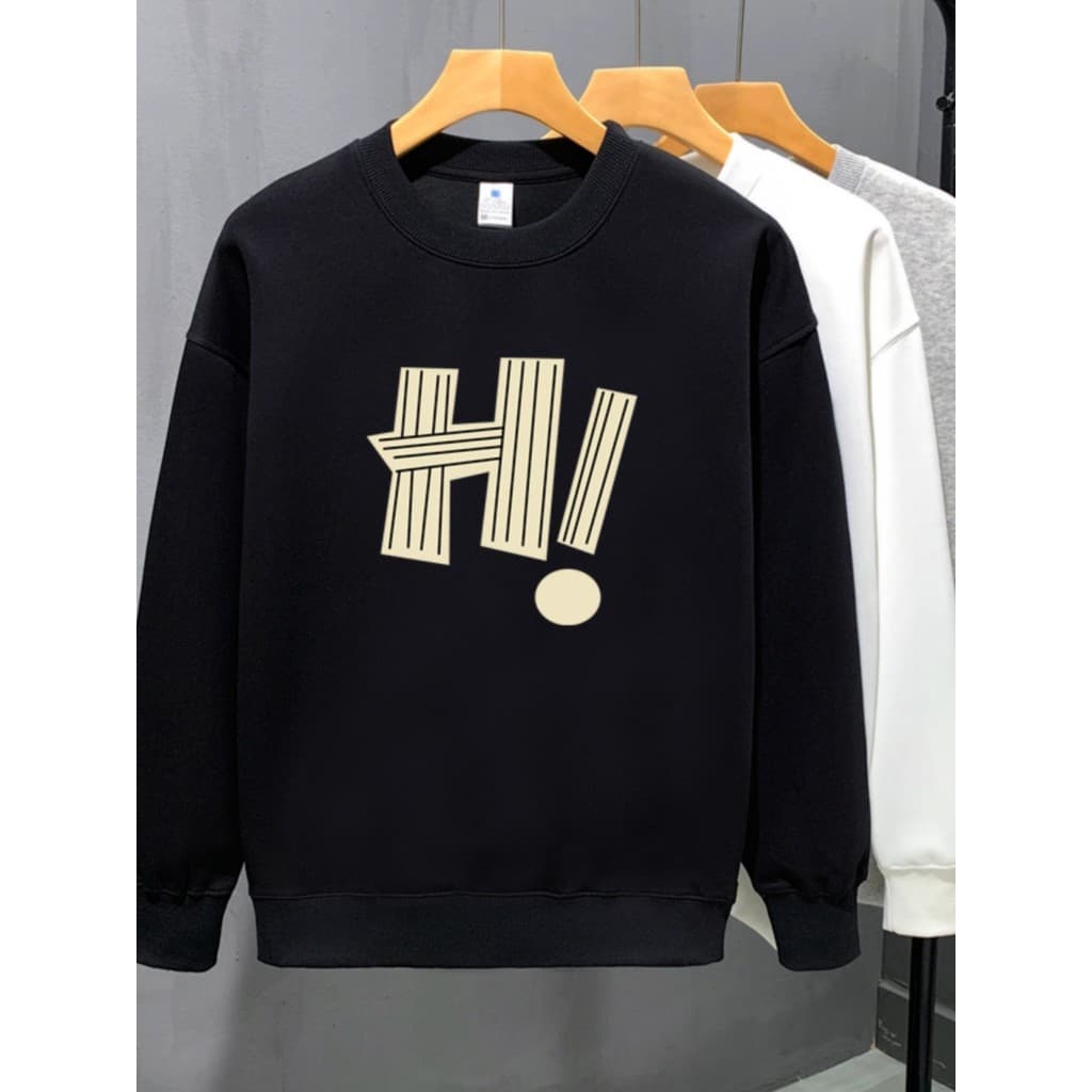 Moletom masculino com gola redonda 2026 American High Street ins Street Wear pulôver Top solto Casual simples jaqueta de