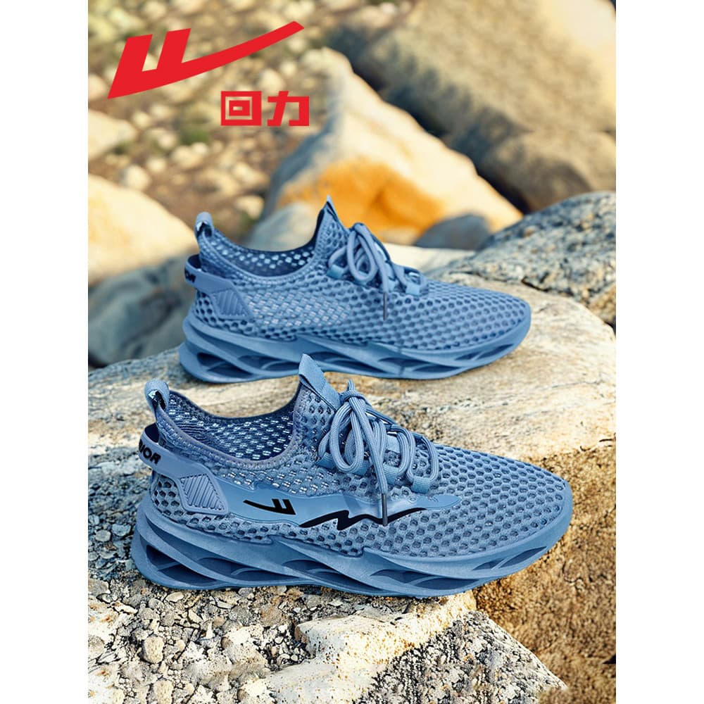 Puxar para trás sapatos masculinos sapatos esportivos 2025 verão malha oco respirável Wading sapatos casuais masculinos