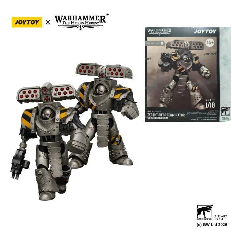 Figura de Ação JOYTOY Warhammer 30K Iron Warriors Tyrant Siege Terminator JT01475 em Escala 1:18, Modelo de Anime, Brinq