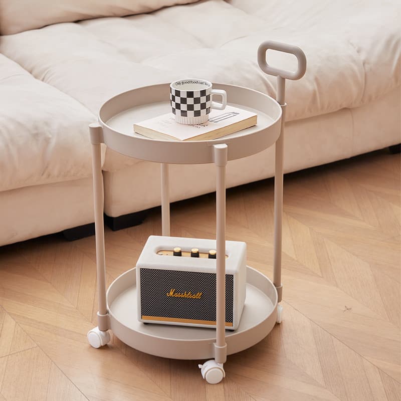 Mesa de centro doméstica estilo creme móvel criativo sofá mesa lateral carrinho simples influenciador pequeno apartament