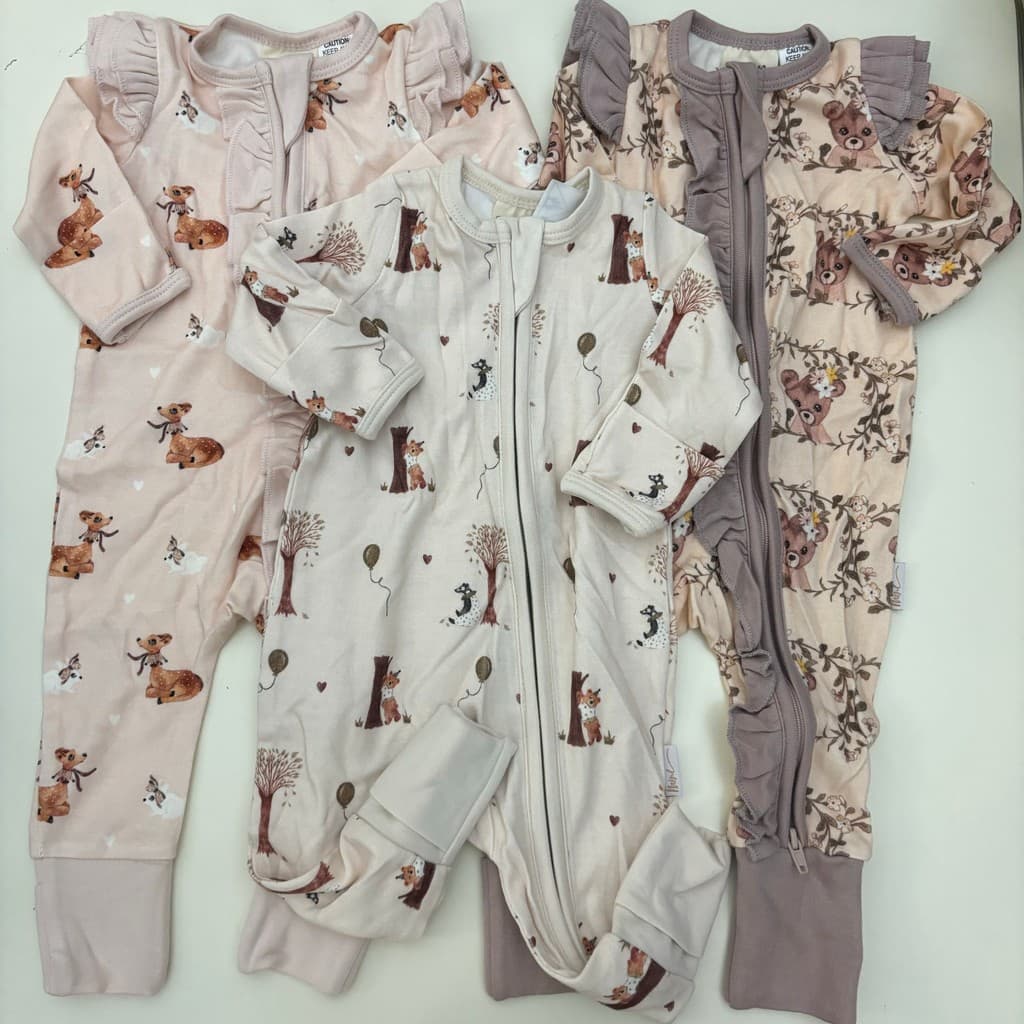 Comércio exterior infantil fibra de bambu algodão orgânico macacão pijama bebê macacão respirável de duas cabeças