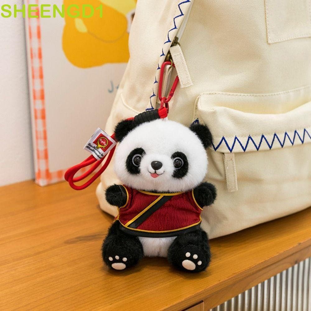 SHEENGD1 Panda Brinquedo De Pelúcia , Pingente De Estilo Chinês Hanfu De Seda , Travesseiro Macio Brinquedos De Animais