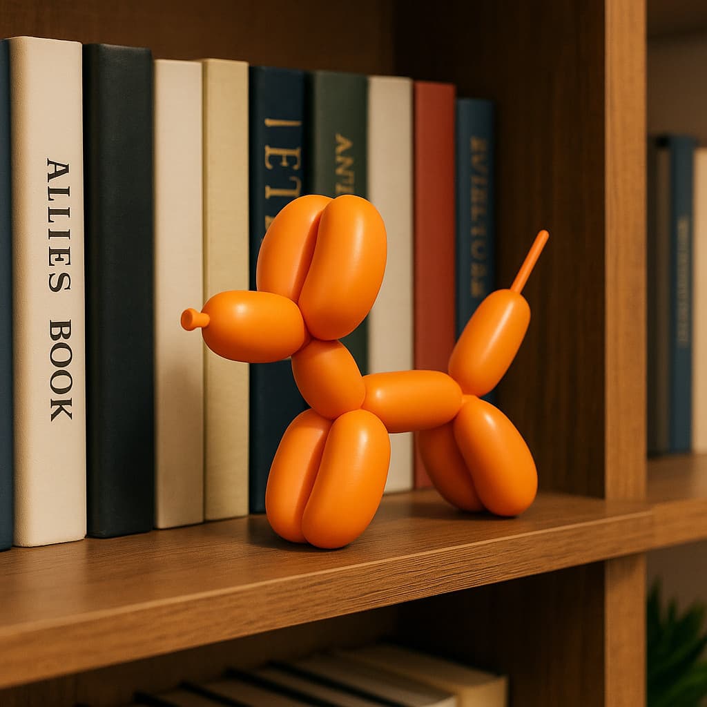 Enfeite Escultura Decoração de Cachorro estilo Bexiga Balão de Festa PLA 3D