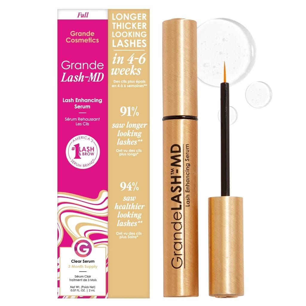 Grande Cosmetics GrandeLASH-MD Sérum Fortalecedor de Cílios - Fórmula com Peptídeos e Vitaminas para Cílios Mais Longos,
