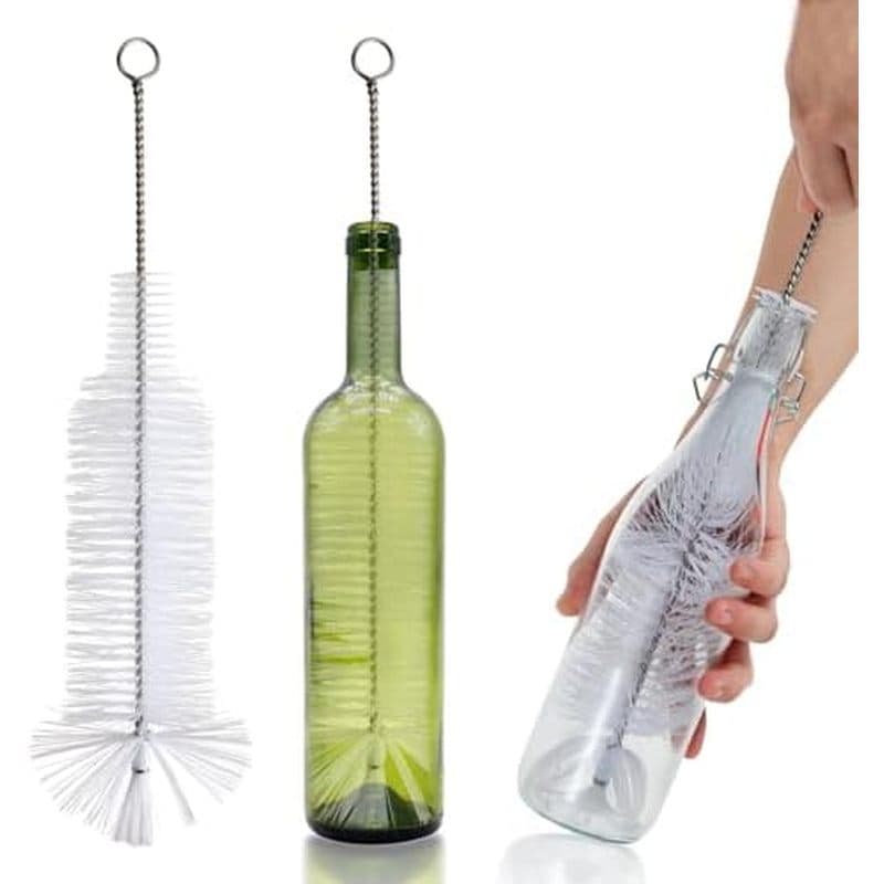 Escova Para Garrafas-Ideal Limpeza De Vidros Com Gargalo Estreito , Fabricação De Cerveja , Vinho , Refrigerante , Spray