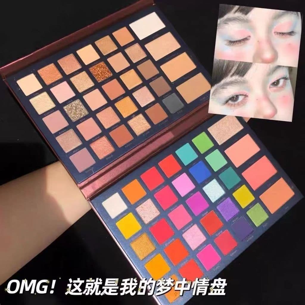 68 cores maquiagem artista contorno alto brilho Blush sombra tudo-em-um paleta COS palco maquiagem cor Multi-