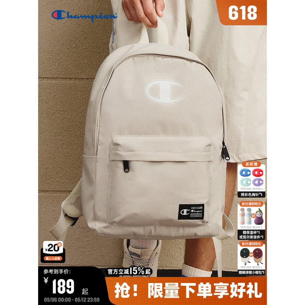 Campeão campeão mochila 2026 verão novo estilo feminino grande capacidade Campus saco de escola masculino viagem Commute