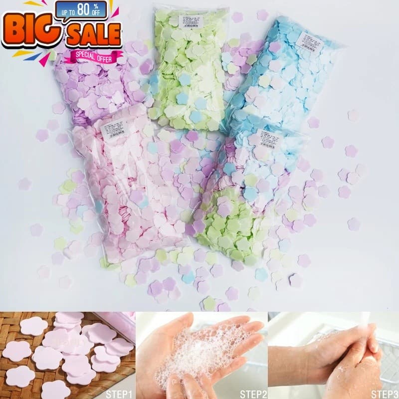 Novo Papel De Sabão De Flor Descartável/Viagem/Lavagem De Mão Banho Limpo Folhas De Fatia Perfumadas/Mini Suprimentos De