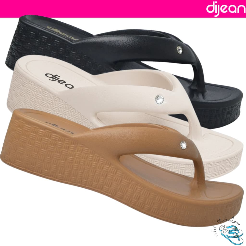 Chinelo Tamanco Dijean Strass Feminino Plataforma Confortavel Original