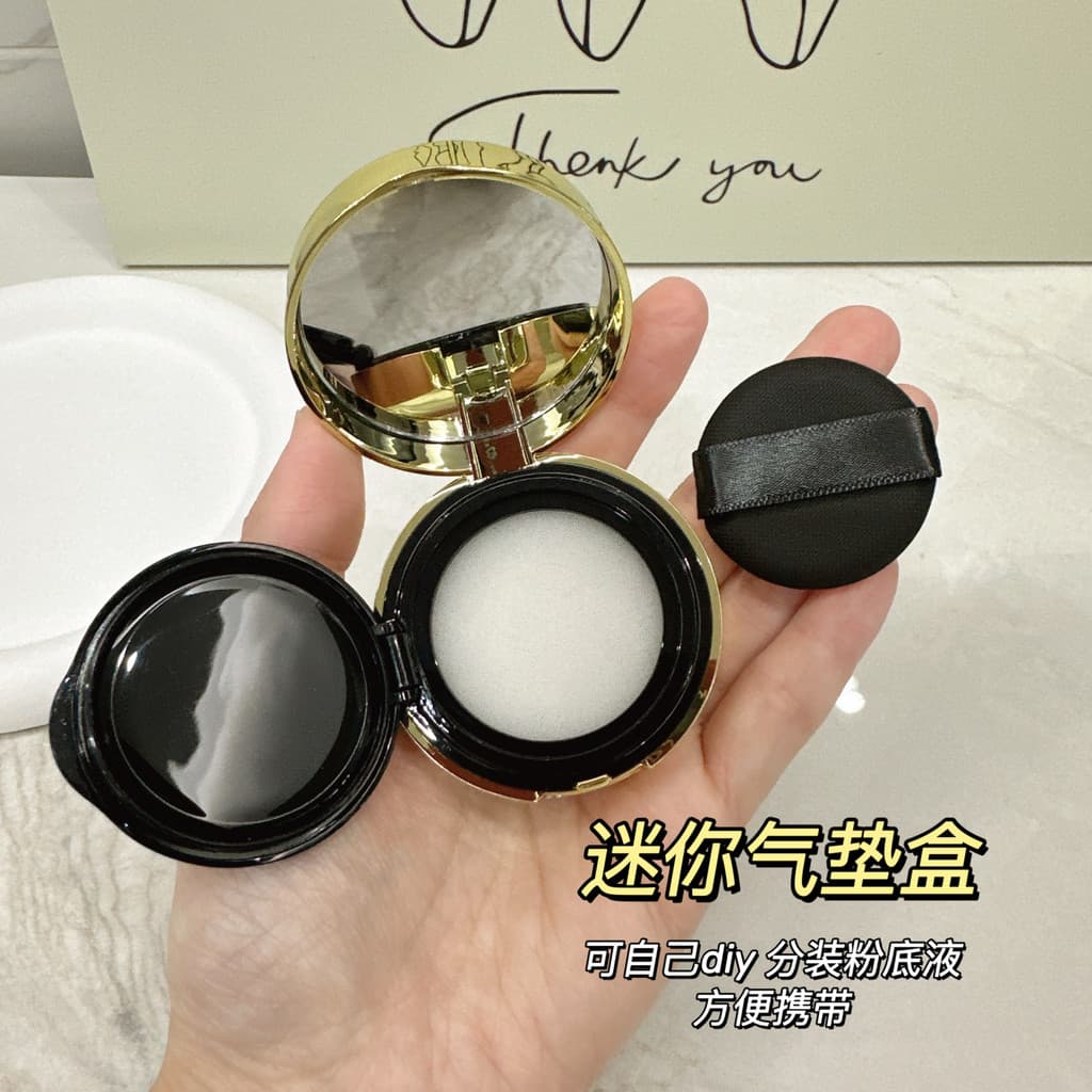 Mini pequena almofada de ar caixa vazia espelho portátil diy corretivo caseiro base líquida bb creme Sub-embalagem subst