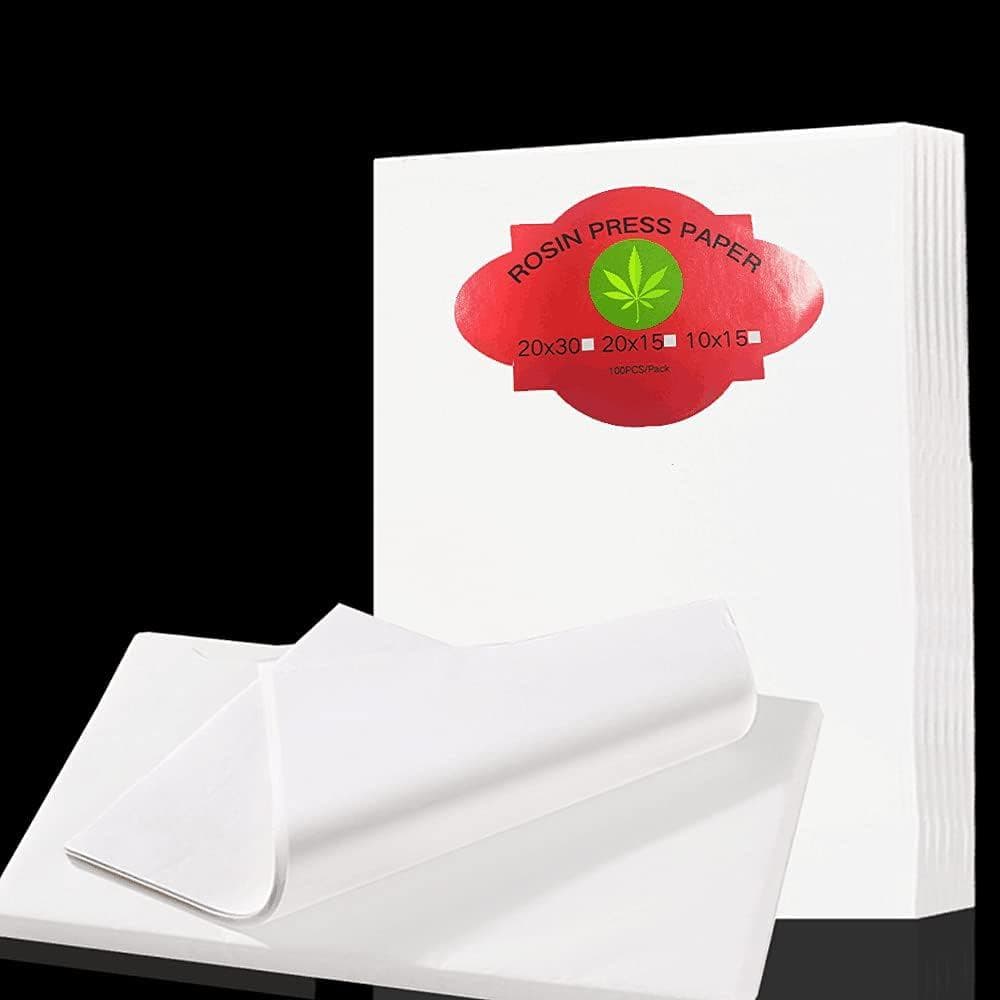 Papel para Prensa Térmica Pré-Cortado, Papel Pergaminho com Revestimento de Silicone Liso em Ambos os Lados, 100 Folhas
