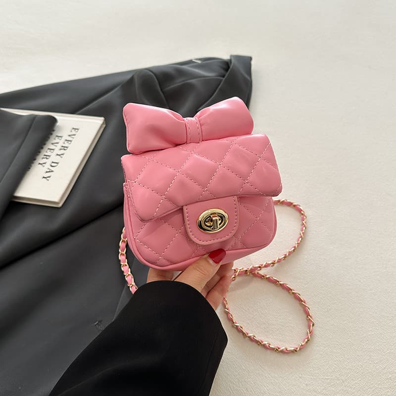 2025 novo estilo menina saco crianças bebê moda Mini arco crossbody saco princesa All-Match mudança crossbody saco