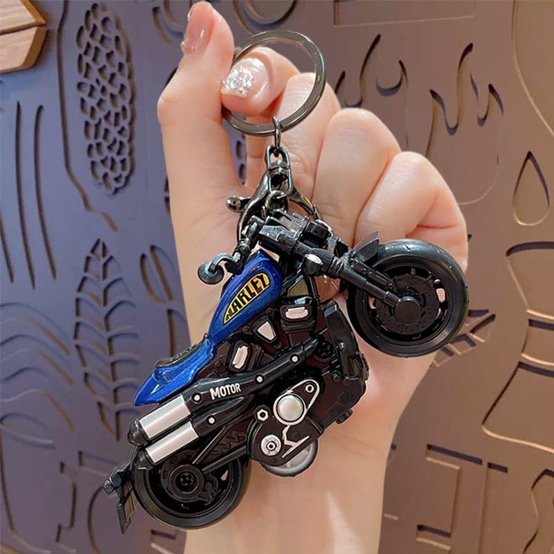 Liga criativa Harley motocicleta presente locomotiva simulação corrida mochila pingente brinquedo ornamentos carro chave