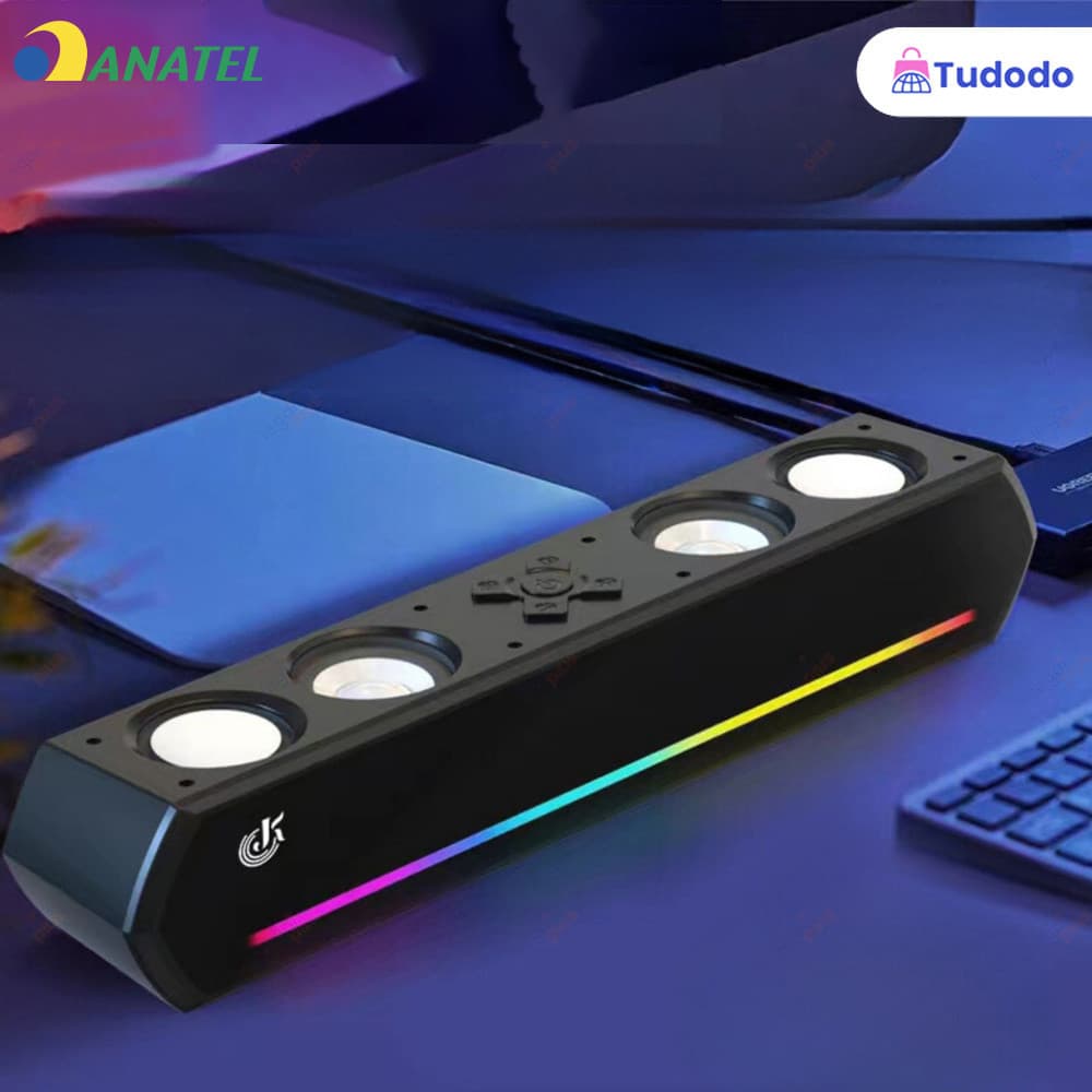 Caixa de som Bluetooth sem fio doméstica, som surround estéreo, graves potentes, portátil, longa duração à prova d'água