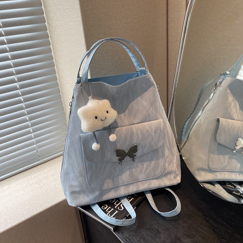 Bolsa de grande capacidade feminina 2024 novo estilo outono inverno sacola de um ombro High-End Commuter duplo ombro men