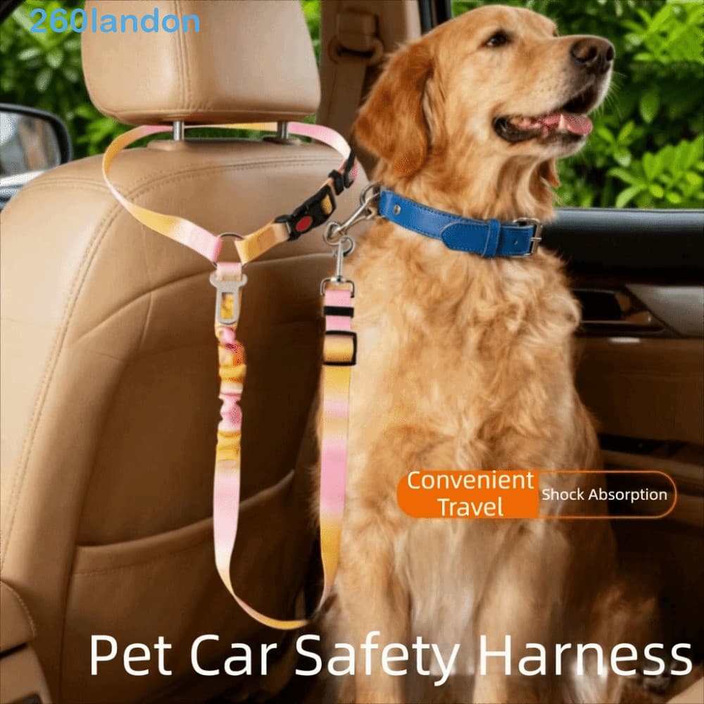 Cinto De Segurança Para Carro LANDON Dog , Ajustável Anti-Fuga Encosto De Cabeça , Cor Gradiente