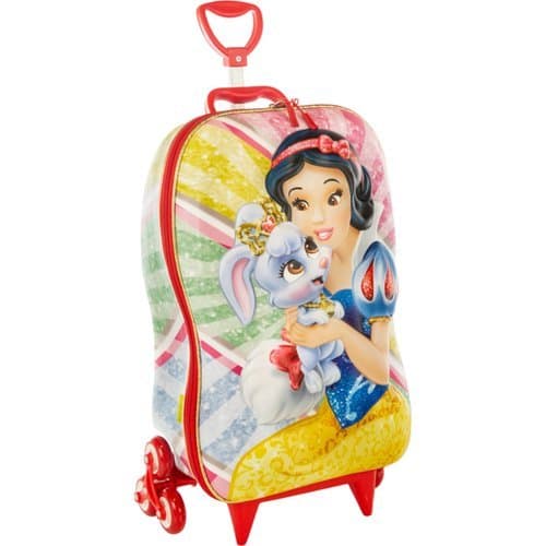 Mala Infantil Rodinhas Personagem Branca Neve 3D Mochila Escolar Viagem