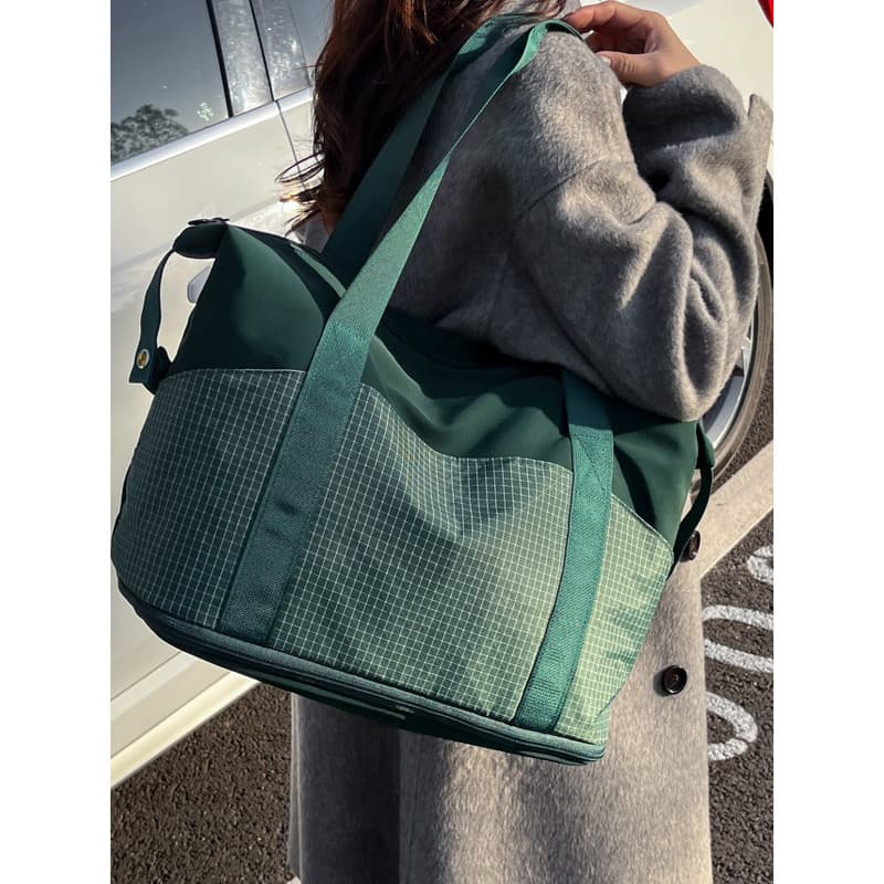 Bolsa de viagem de curta distância retrátil estendida à prova d'água feminina portátil leve bolsa de viagem de negócios