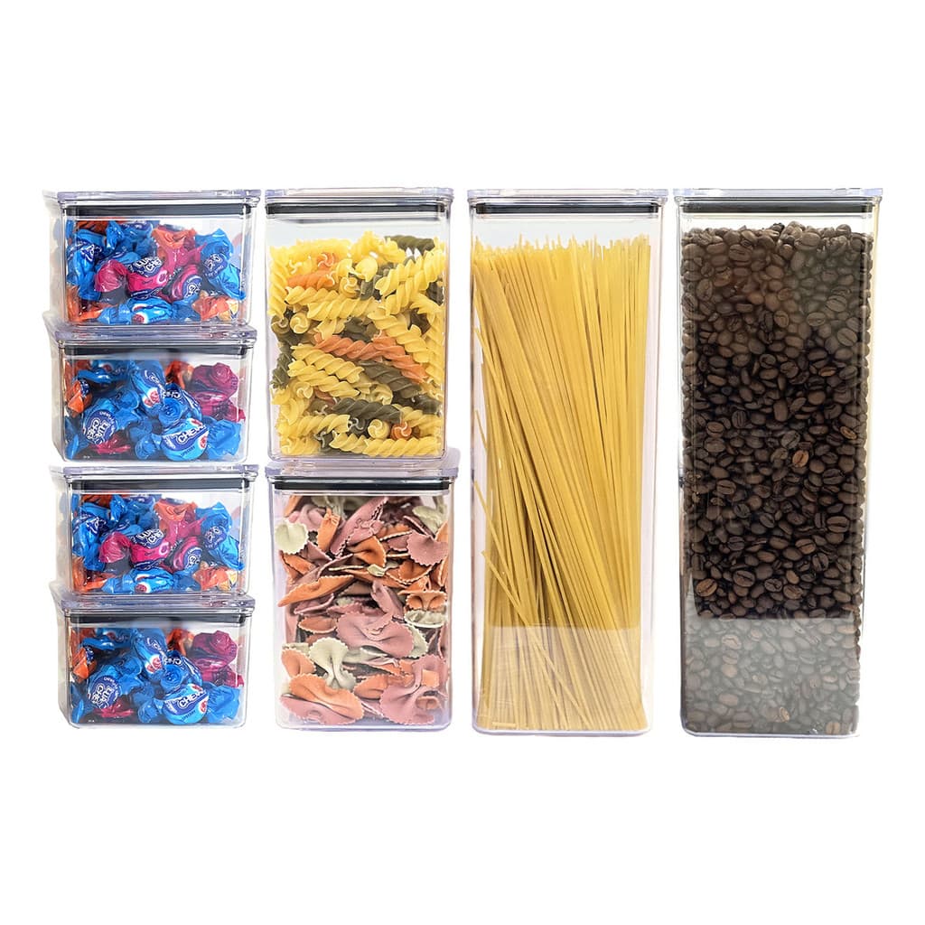 Pote Hermético, organização da cozinha, armazenamento de alimentos, prático, moderno, lindo  8 POTES