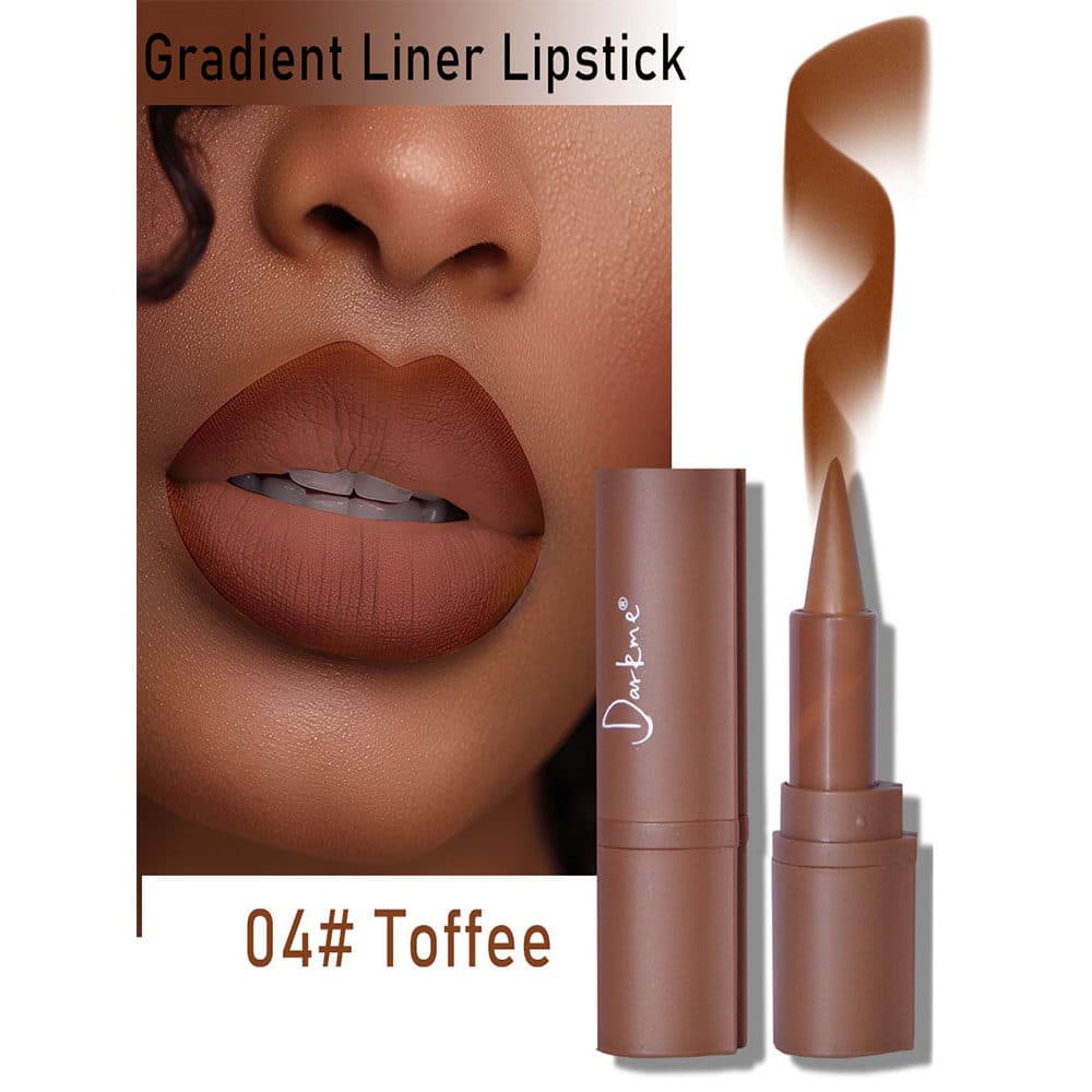 Darkme dois em um batom delineador labial fosco combinação labial um curso gradiente cor delineador labial fácil de colo