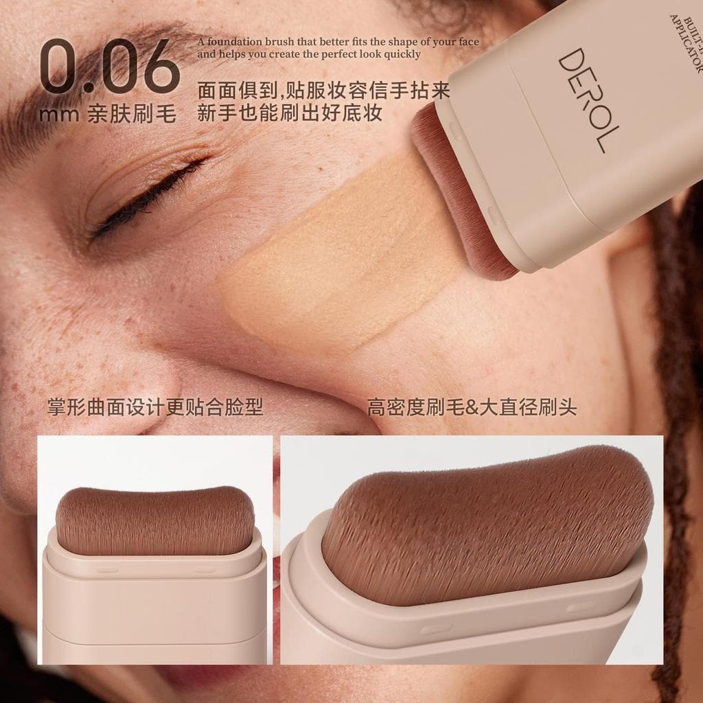 Genuíno borracha fundação vara óleo pele misturada óleo pele amarelo preto pele corretivo fundação creme suave névoa de