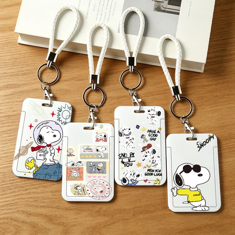 Porta-Cartões Deslizante Snoopy Pattern , Capa Protetora Para De Campus , Ônibus E Acesso