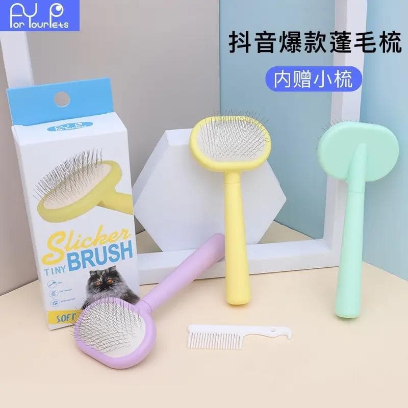 Pet Mini agulha pente cão pente escovado cabelo aberto nós alta resiliência almofada de ar remover cabelo flutuante pequ