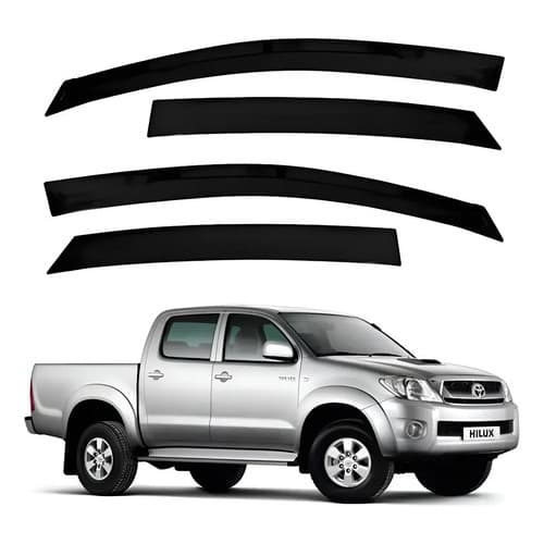 Calha Chuva Fumê Hilux Srv Pick Up 2005 A 2013 4 Portas