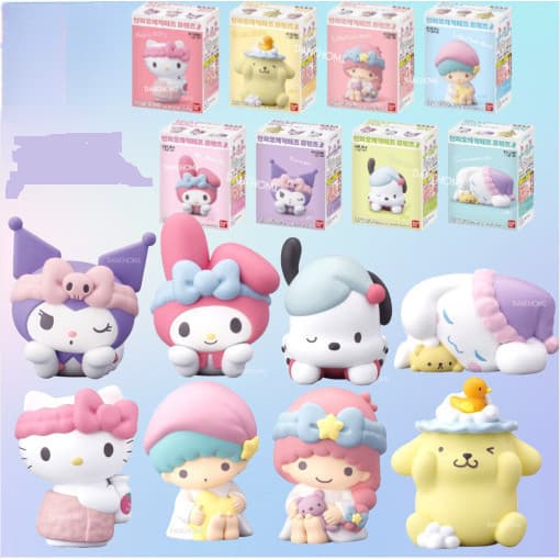 Figuras Oficiais da Sanrio Bandai: Hello Kitty, Minnie, My Melody, Little Twin Stars, Cinnamoroll, Kuromi