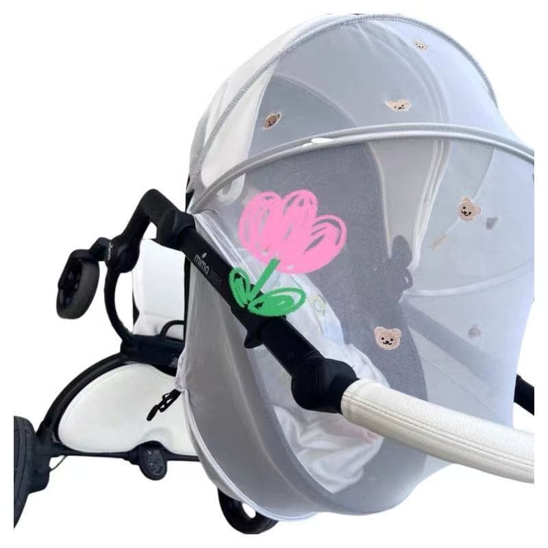 Adequado para mima xari max carrinho de bebê com zíper mosquiteiro anti-mosquito voando Batt bebê anti-mordida suporte d