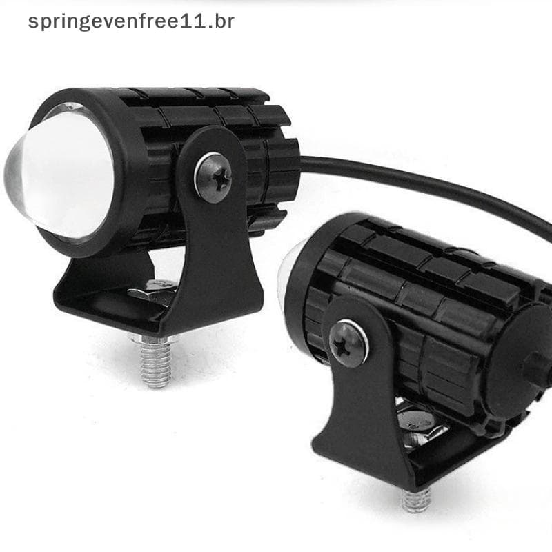 Primavera 1/2 Pçs Universal Dupla Cor Holofotes Motocicleta LED Farol Mini Luz De Condução Moto Tru Reboque Acessórios F