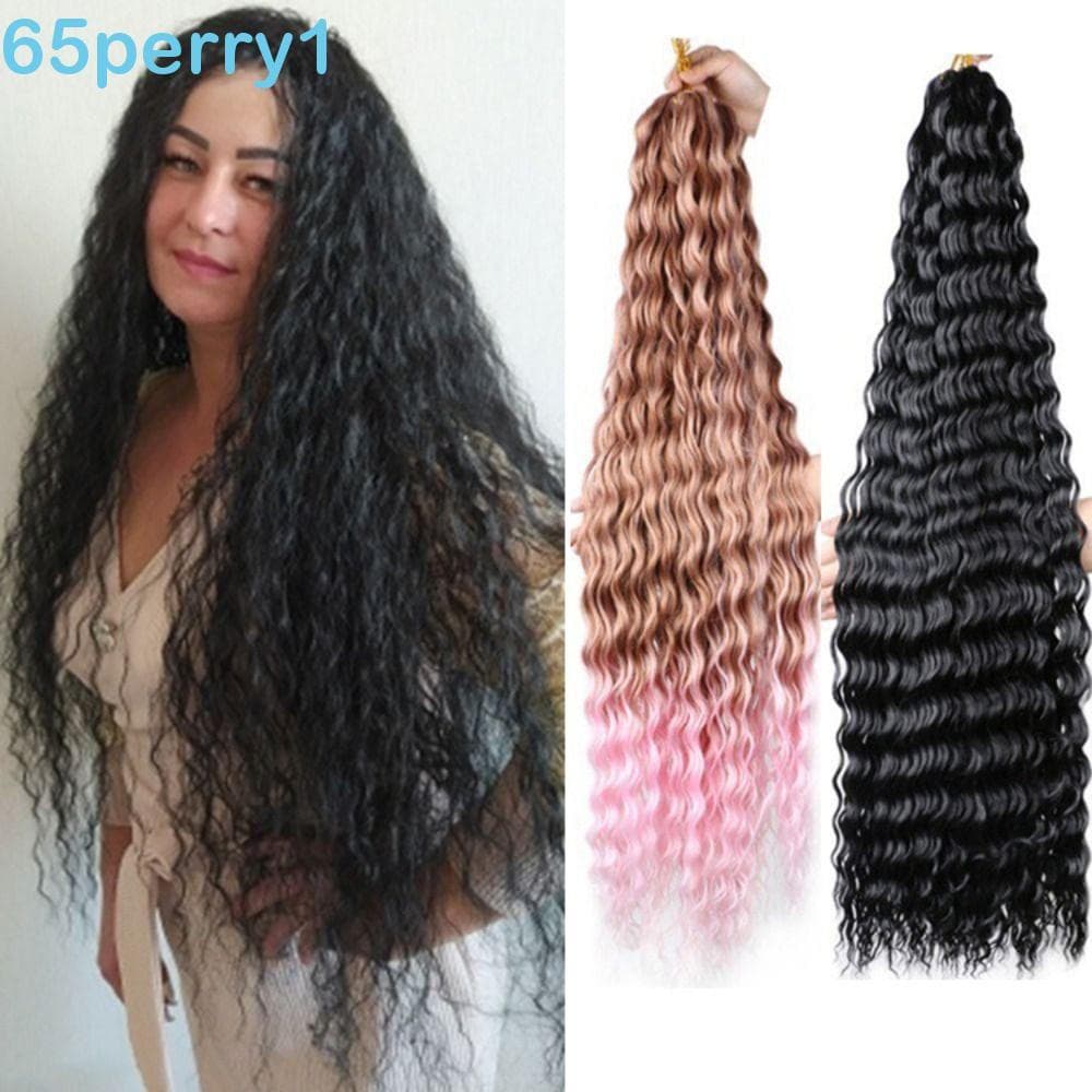 PERRY1 Cabelo De Crochê Com Torção Profunda , Sintético Ombre Ondulado De Água , Encaracolado