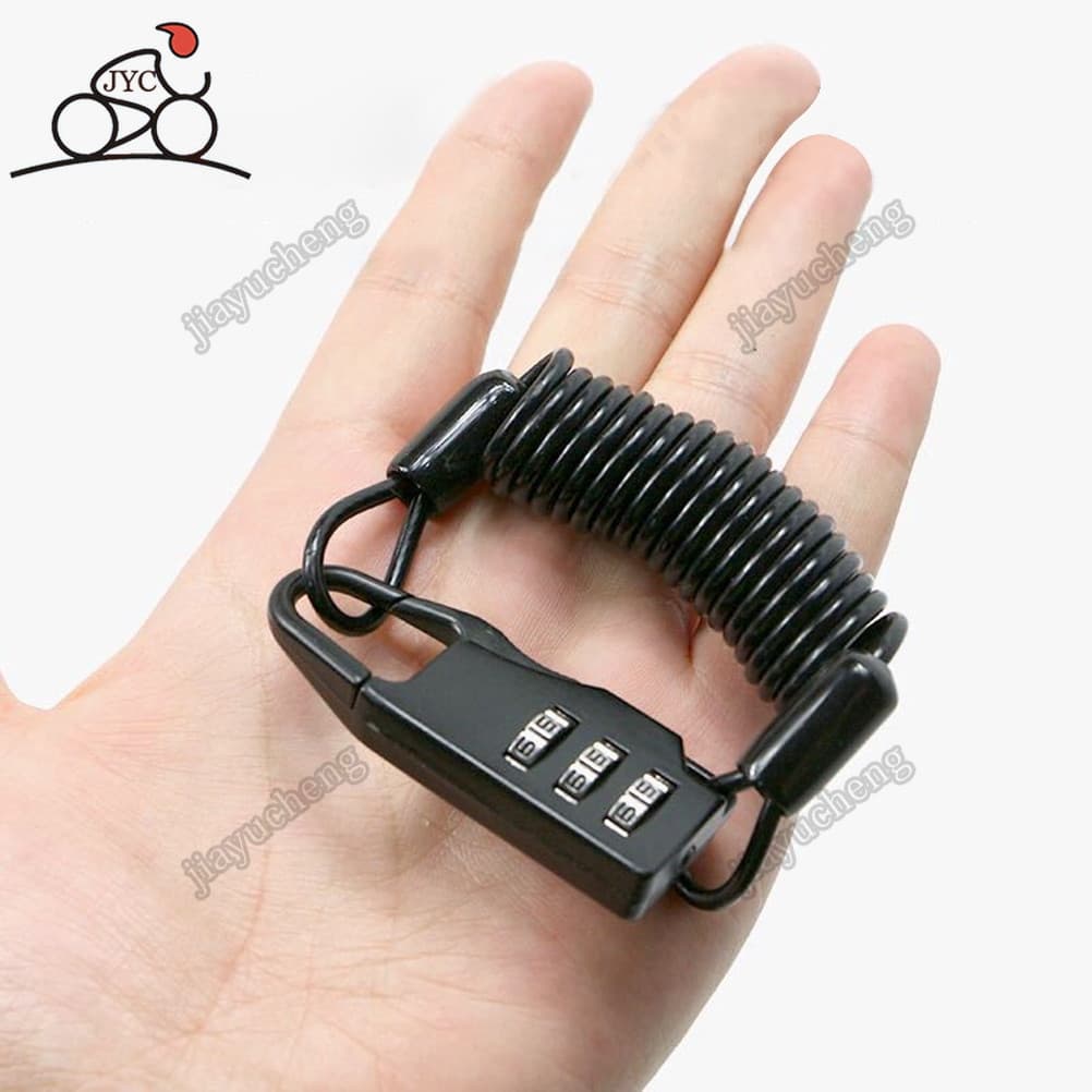 Cabo de segurança portátil com cadeado de combinação de 3 dígitos, adequado para estacionamentos de bicicletas/bicicleta