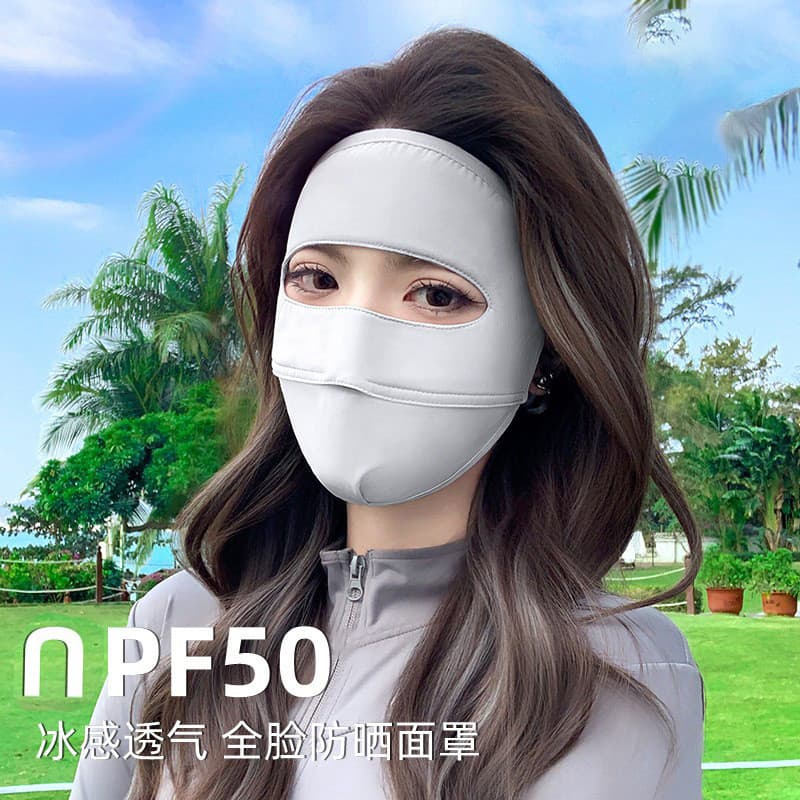 Máscara facial térmica para ciclismo, proteção solar, proteção UV, máscara facial completa à prova de vento para mulhere
