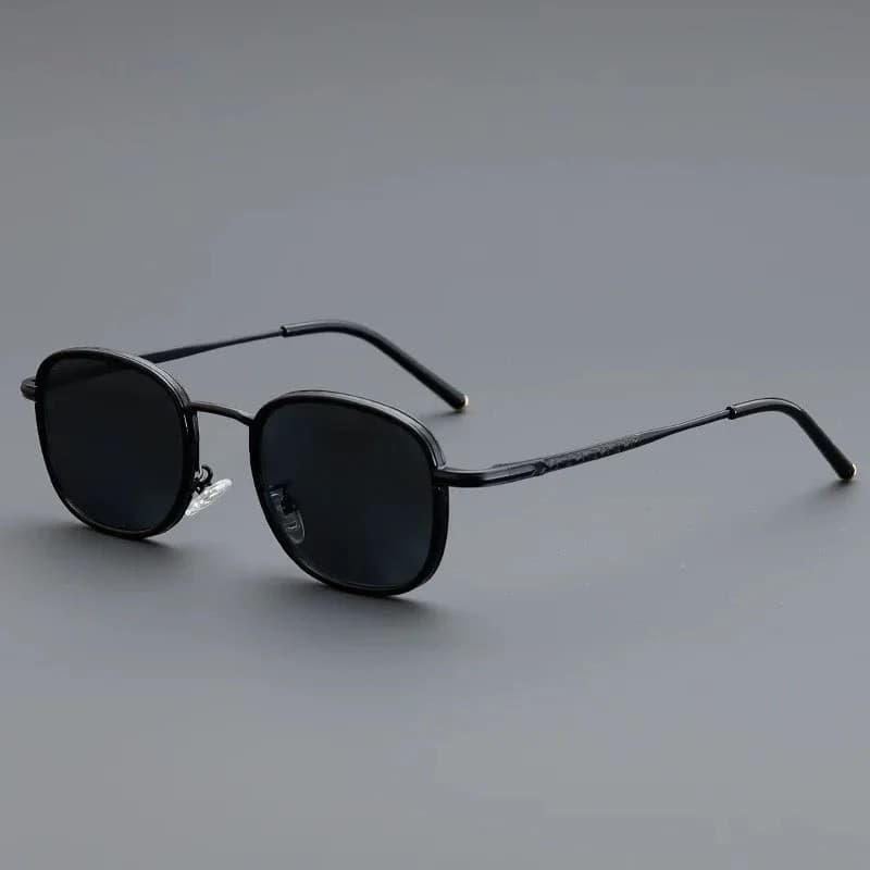 Óculos Ultra Leves Moda Retro Polarizado De Sol Das Mulheres Dos Homens Preto Lentes Transparentes
