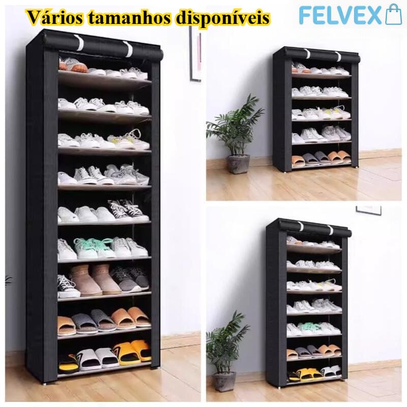 [FEL]Organizador de Sapatos Preto Desmontável,Grande Capacidade,Diversos Tamanhos para Quarto e Hall