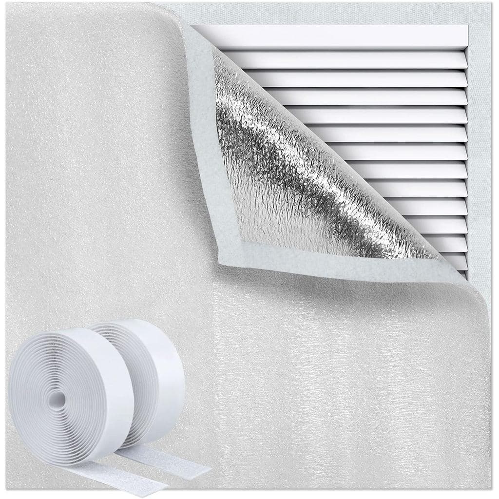 Capa para Ventilador de Sótão 38"x46" com Fita Adesiva de Gancho e Laço, Capa de Isolamento de Alumínio para Ventilação