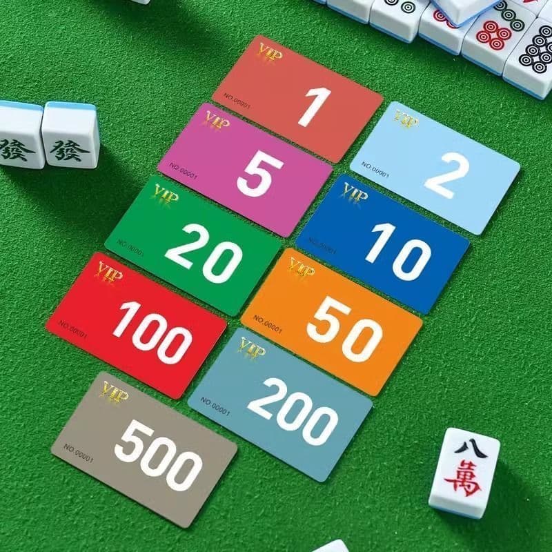 Mahjong chips cartões de código de plástico para jogar cartas resistente ao desgaste à prova dwaterproof água chips sala