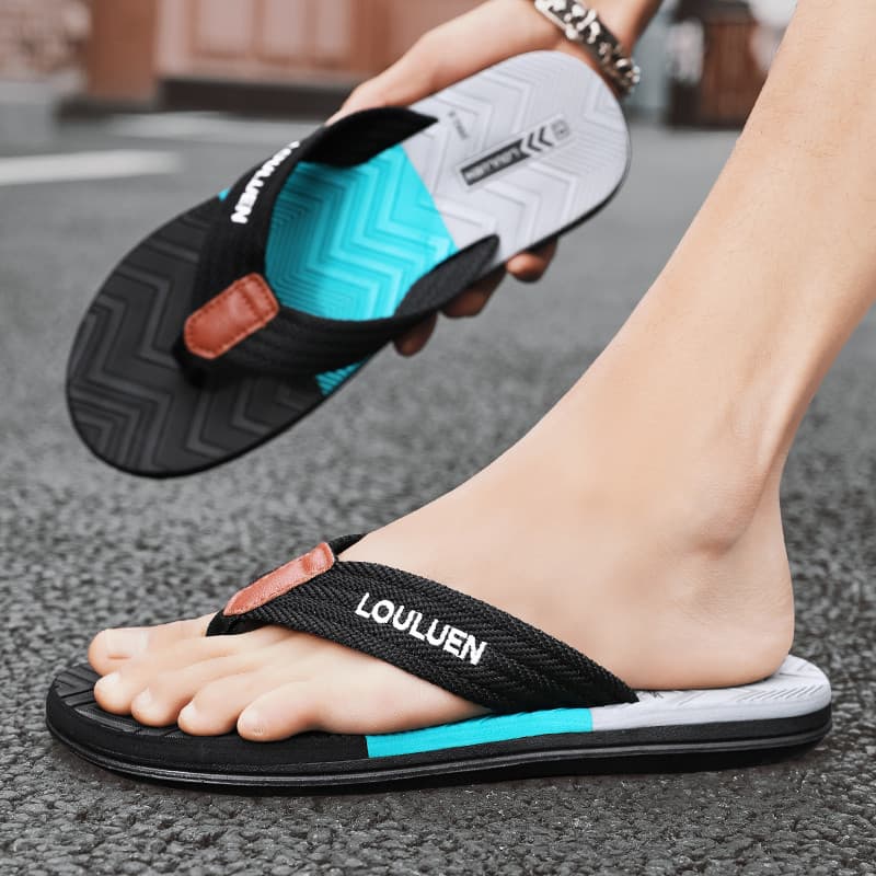 Respirável L217 Chinelos de tamanho grande Sapatos masculinos antiderrapantes sola macia Househ