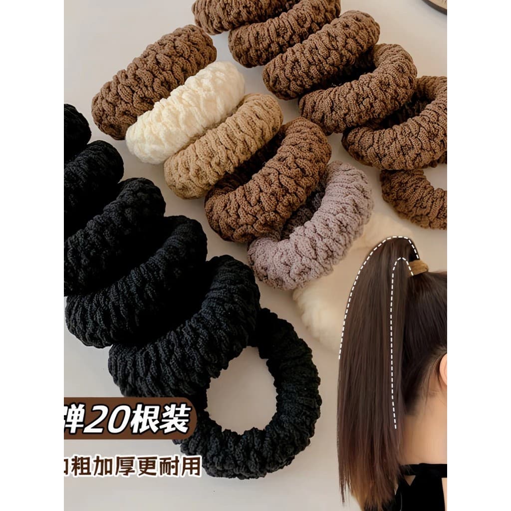 [Casa] Corda de cabelo grossa espessada de alta elasticidade corda de cabeça high-end high-end laço de cabelo faixa de b