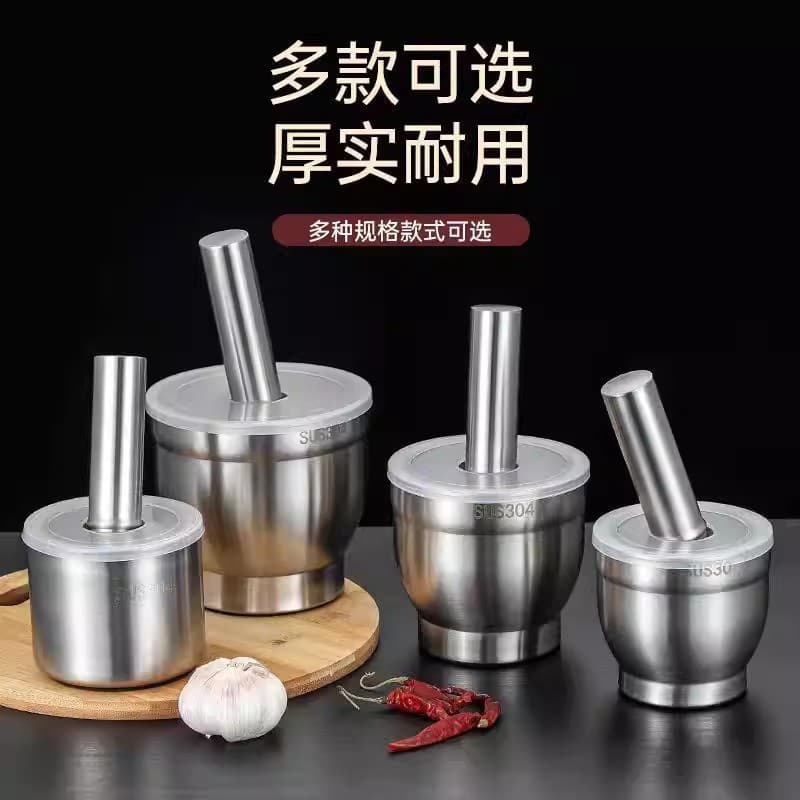 316 aço inoxidável masher sólido masher alho masher doméstico moagem masher Manual alho argamassa