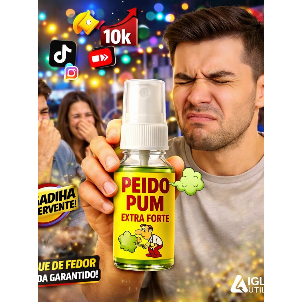 Peido Spray de  Pum Pegadinha Super Forte - Zoação Garantida - Pegadinha - Trolagem TikTok